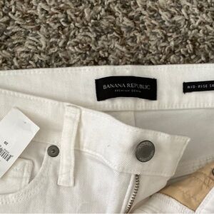 Banana Republic White High Rise Jeans